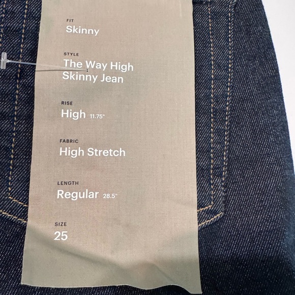 Everlane Women's The Way High Skinny Jean Sz 25 Dark Blue NEW NWT - Picture 2 of 8